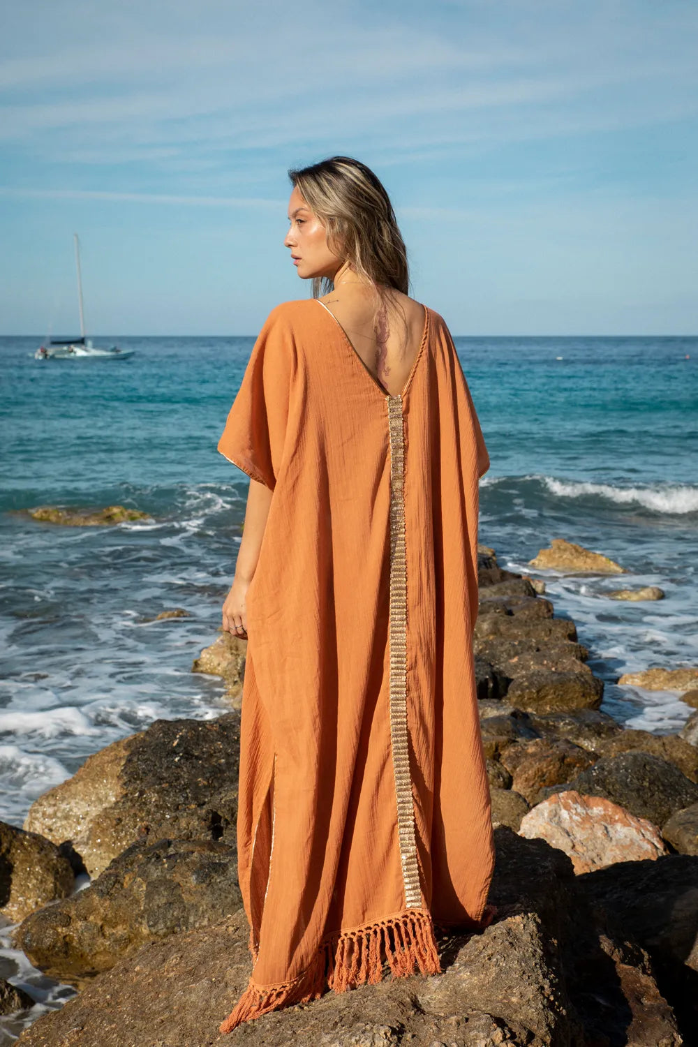 Golden Hour-Long poncho