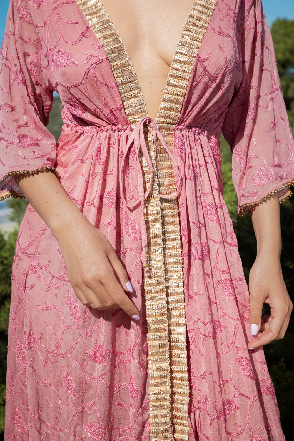 Joy- Pink/Gold Kimono