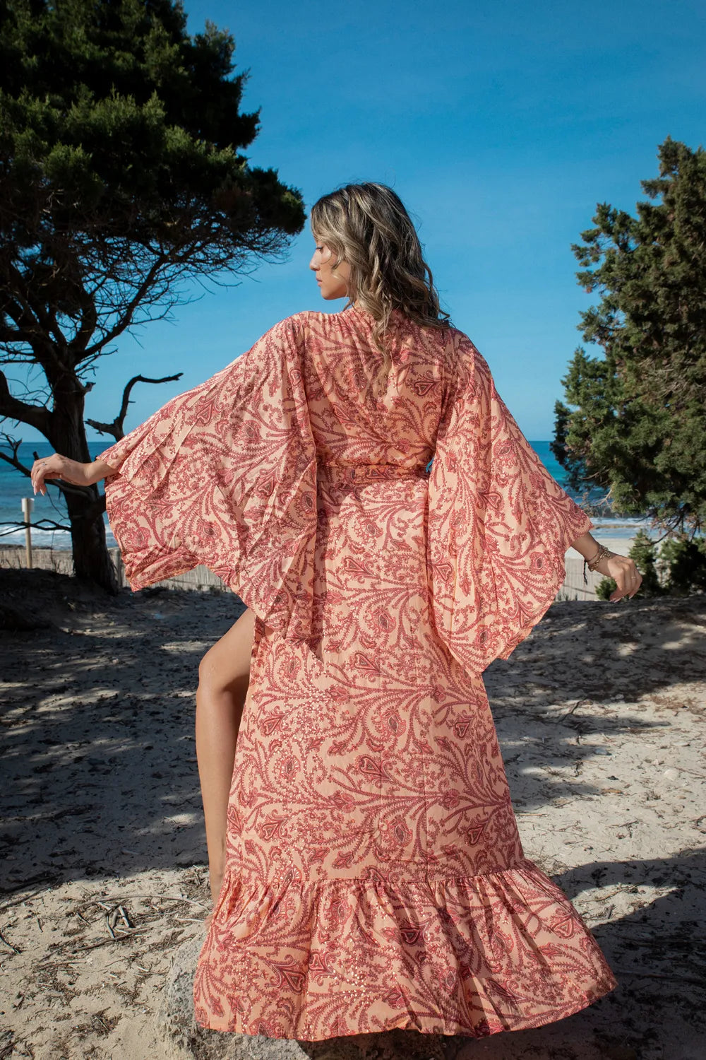 Dreamcatcher- Maxi longsleeve silk kimono