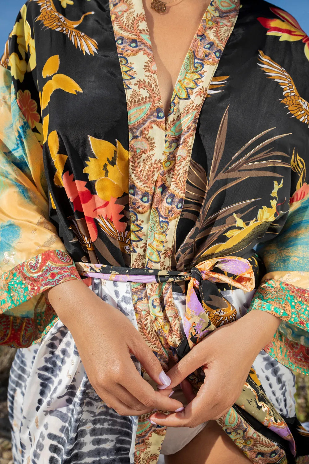 Into the Wild-Long silk kimono